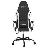 Vidaxl massage gamestoel kunstleer zwart en wit