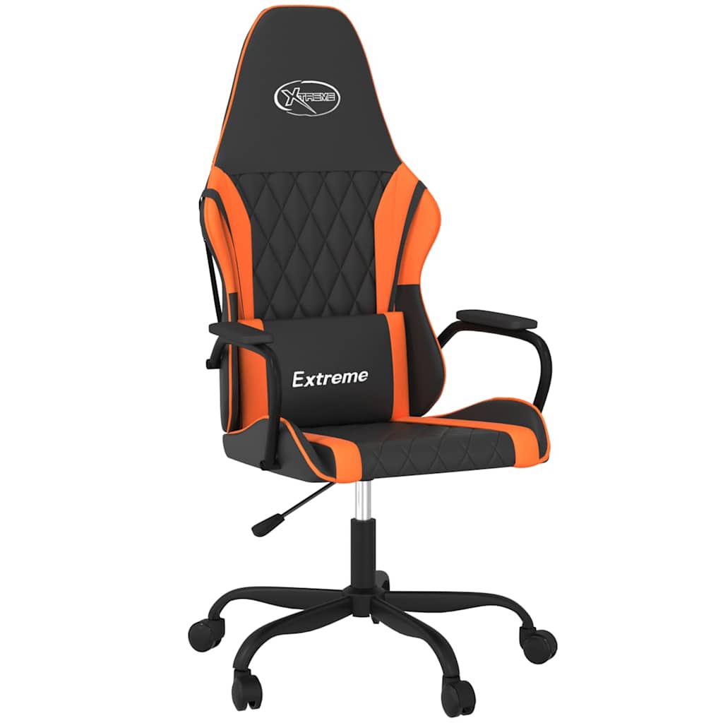 Vidaxl massage gamestoel kunstleer zwart en oranje