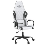 Vidaxl massage gamestoel kunstleer wit en zwart
