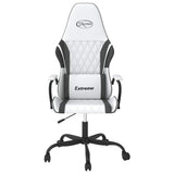 Vidaxl massage gamestoel kunstleer wit en zwart