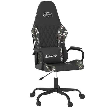 Vidaxl massage gamestoel kunstleer zwart en camouflage