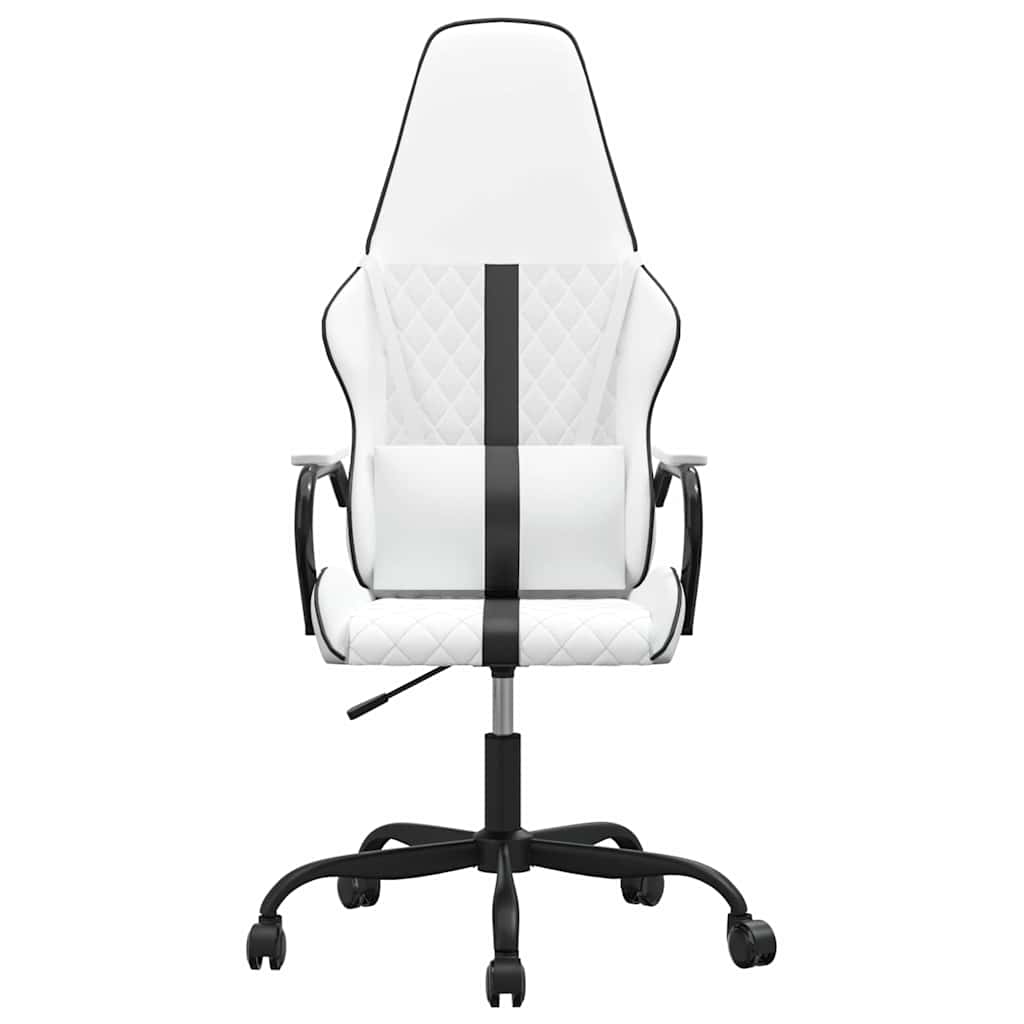 Vidaxl massage gamestoel kunstleer zwart en wit