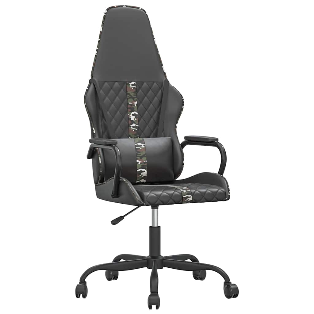 Vidaxl massage gamestoel kunstleer camouflage en zwart
