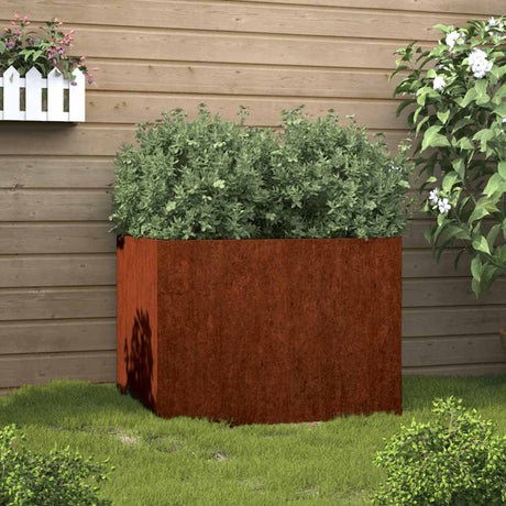 Vidaxl plantenbak 62x47x46 cm cortenstaal