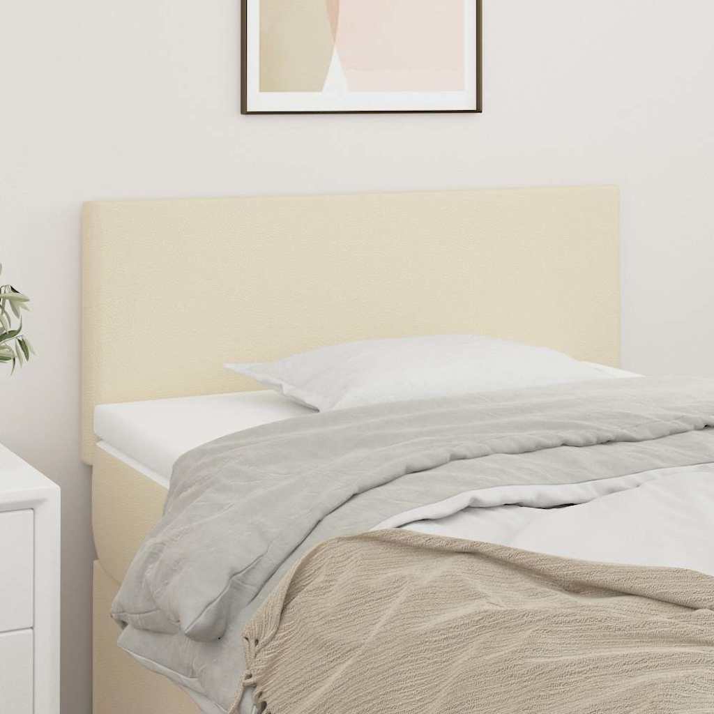 Vidaxl hoofdbord 80x5x78 88 cm kunstleer crèmekleurig