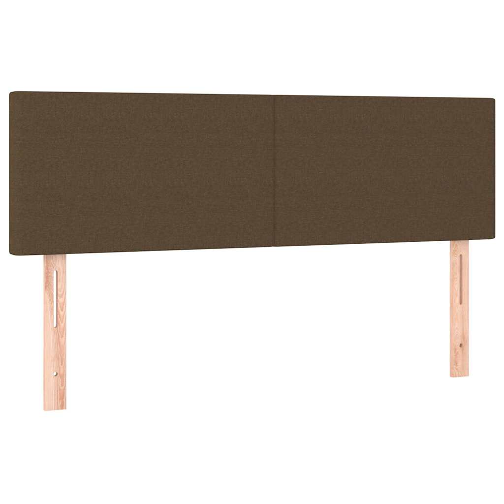 Vidaxl hoofdborden 2 st 72x5x78 88 cm stof donkerbruin