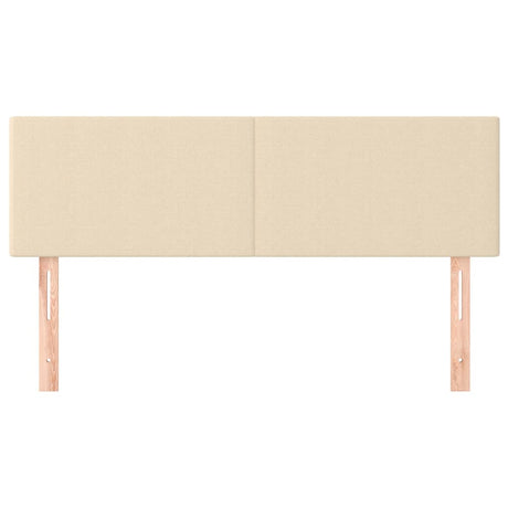 Vidaxl hoofdborden 144x5x78 88 cm stof crèmekleurig