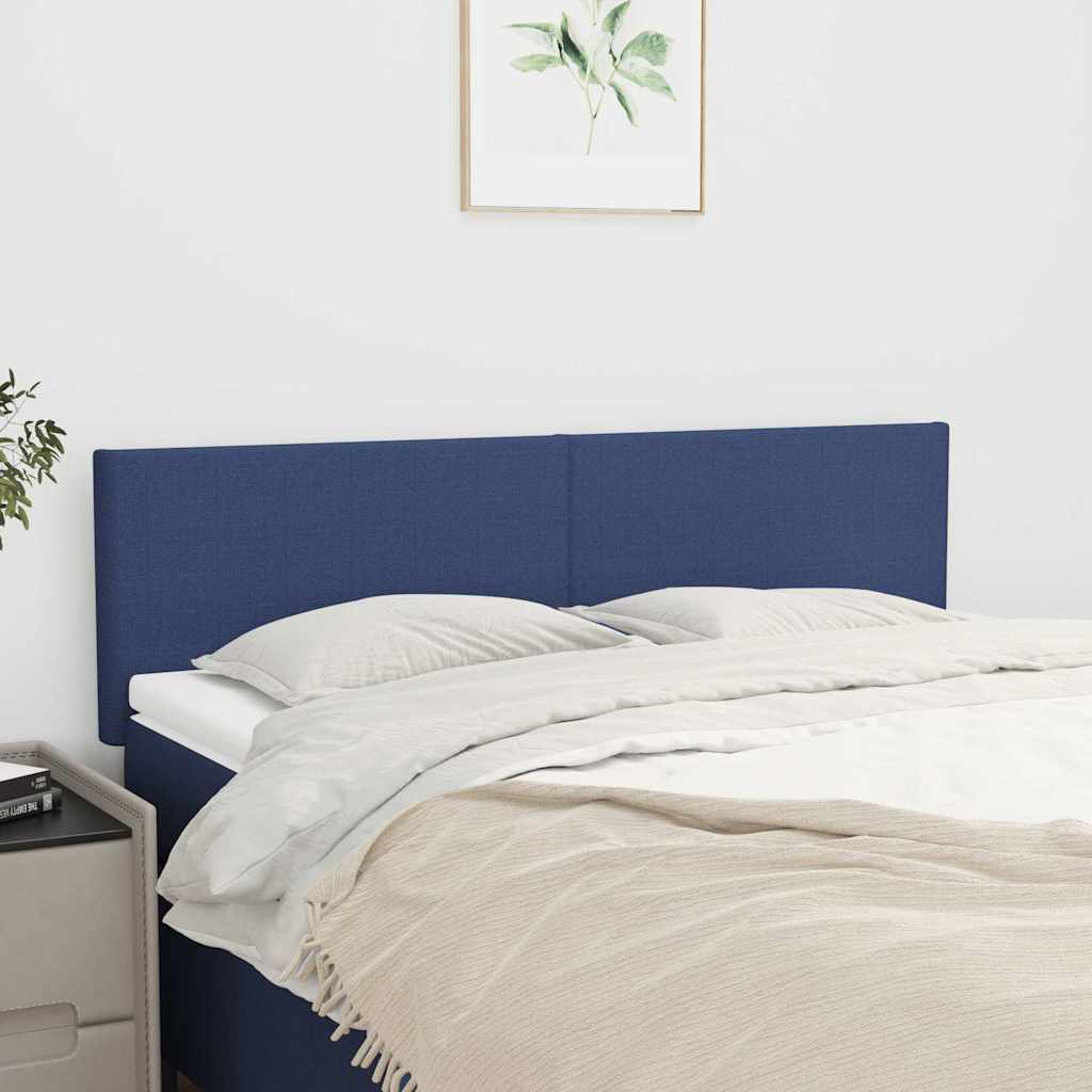 Vidaxl hoofdborden 2 st 72x5x78 88 cm stof blauw