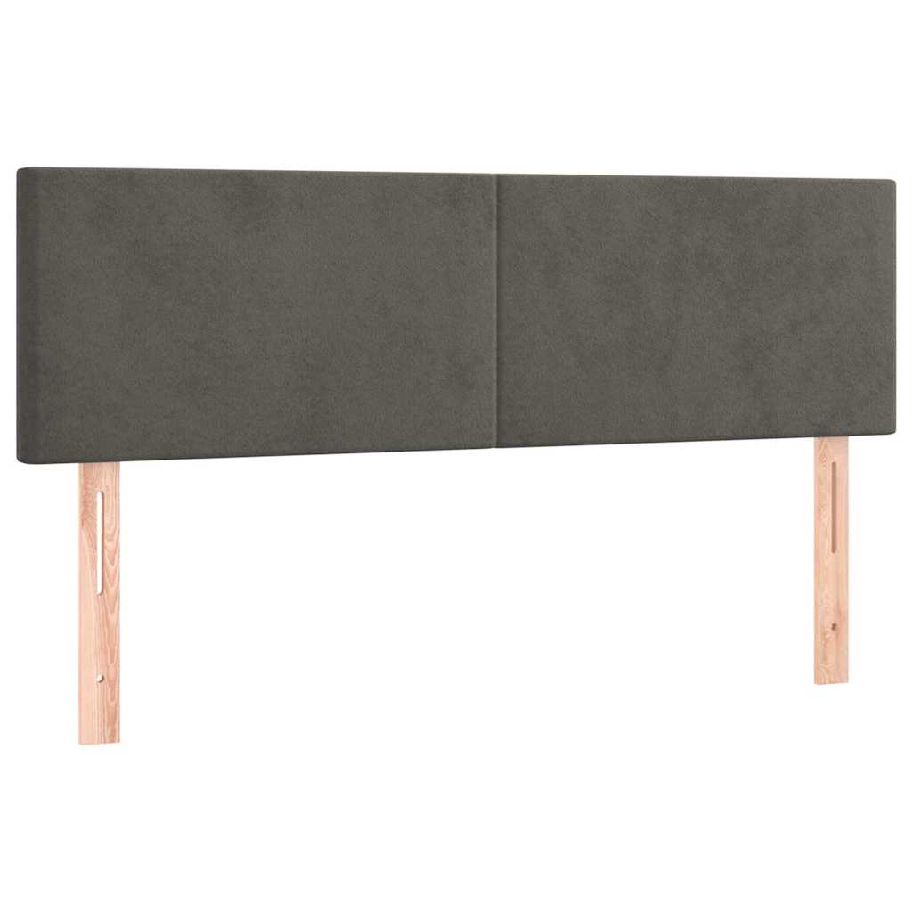 Vidaxl hoofdborden 2 st 72x5x78 88 cm fluweel donkergrijs