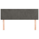 Vidaxl hoofdborden 2 st 72x5x78 88 cm fluweel donkergrijs