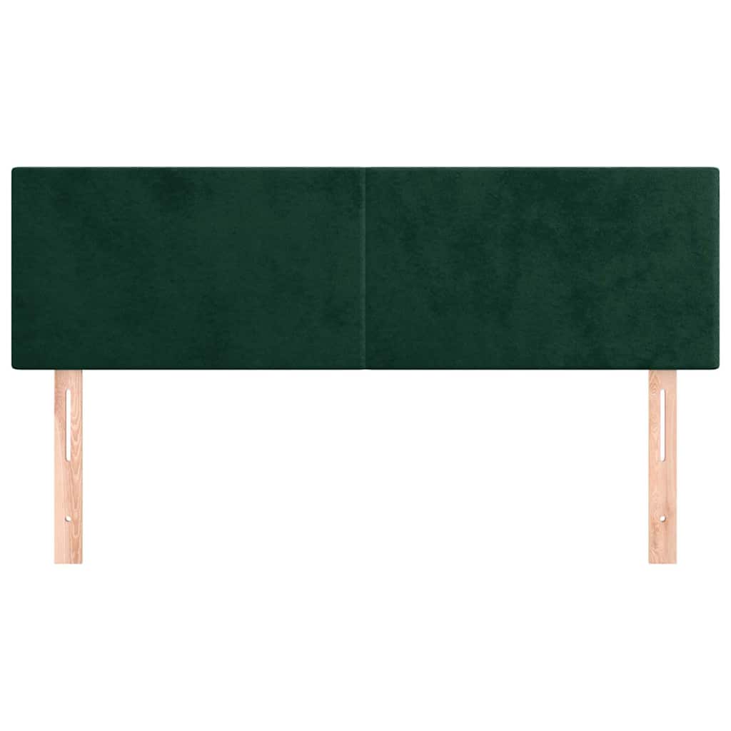 Vidaxl hoofdborden 2 st 72x5x78 88 cm fluweel donkergroen