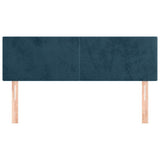 Vidaxl hoofdborden 2 st 72x5x78 88 cm fluweel donkerblauw
