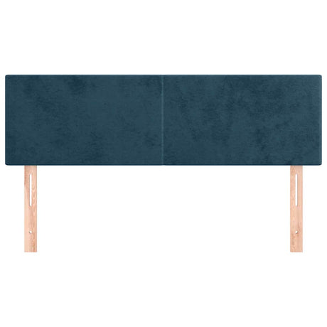 Vidaxl hoofdborden 144x5x78 88 cm fluweel donkerblauw