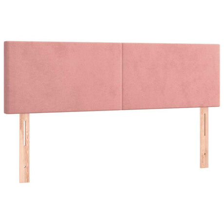 Vidaxl hoofdborden 144x5x78 88 cm fluweel roze