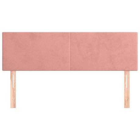 Vidaxl hoofdborden 144x5x78 88 cm fluweel roze