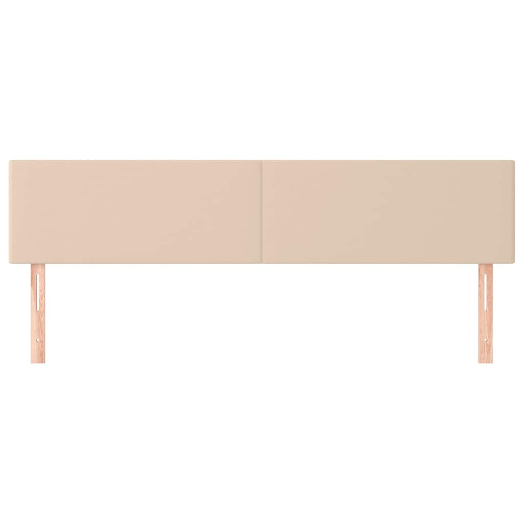 Vidaxl hoofdborden 2 st 80x5x78 88 cm kunstleer cappuccinokleurig