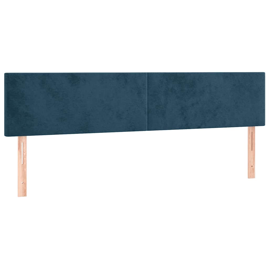 Vidaxl hoofdborden 2 st 80x5x78 88 cm fluweel donkerblauw