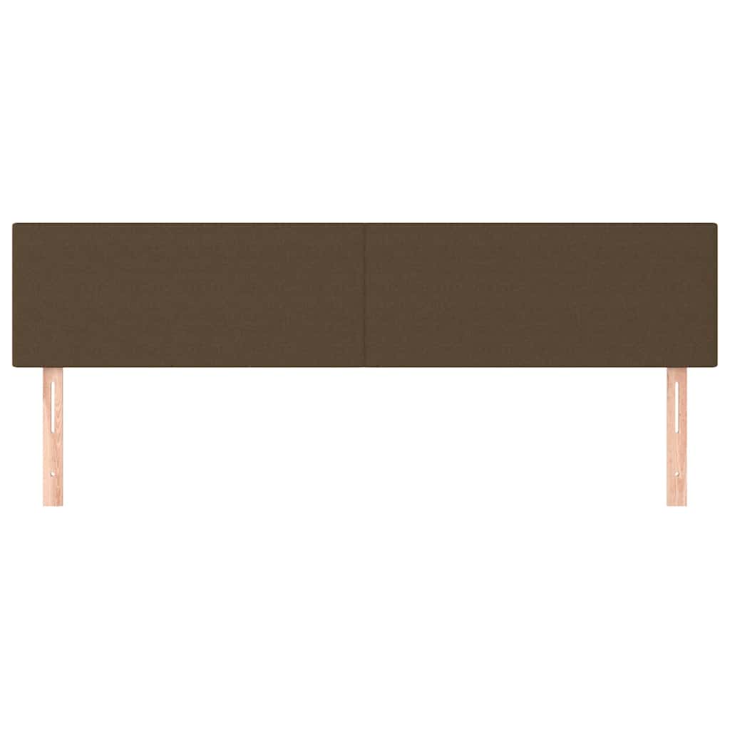 Vidaxl hoofdborden 2 st 90x5x78 88 cm stof donkerbruin