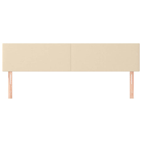 Vidaxl hoofdborden 180x5x78 88 cm stof crèmekleurig