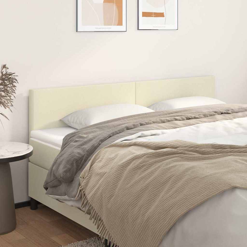 Vidaxl hoofdborden 2 st 90x5x78 88 cm kunstleer crèmekleurig