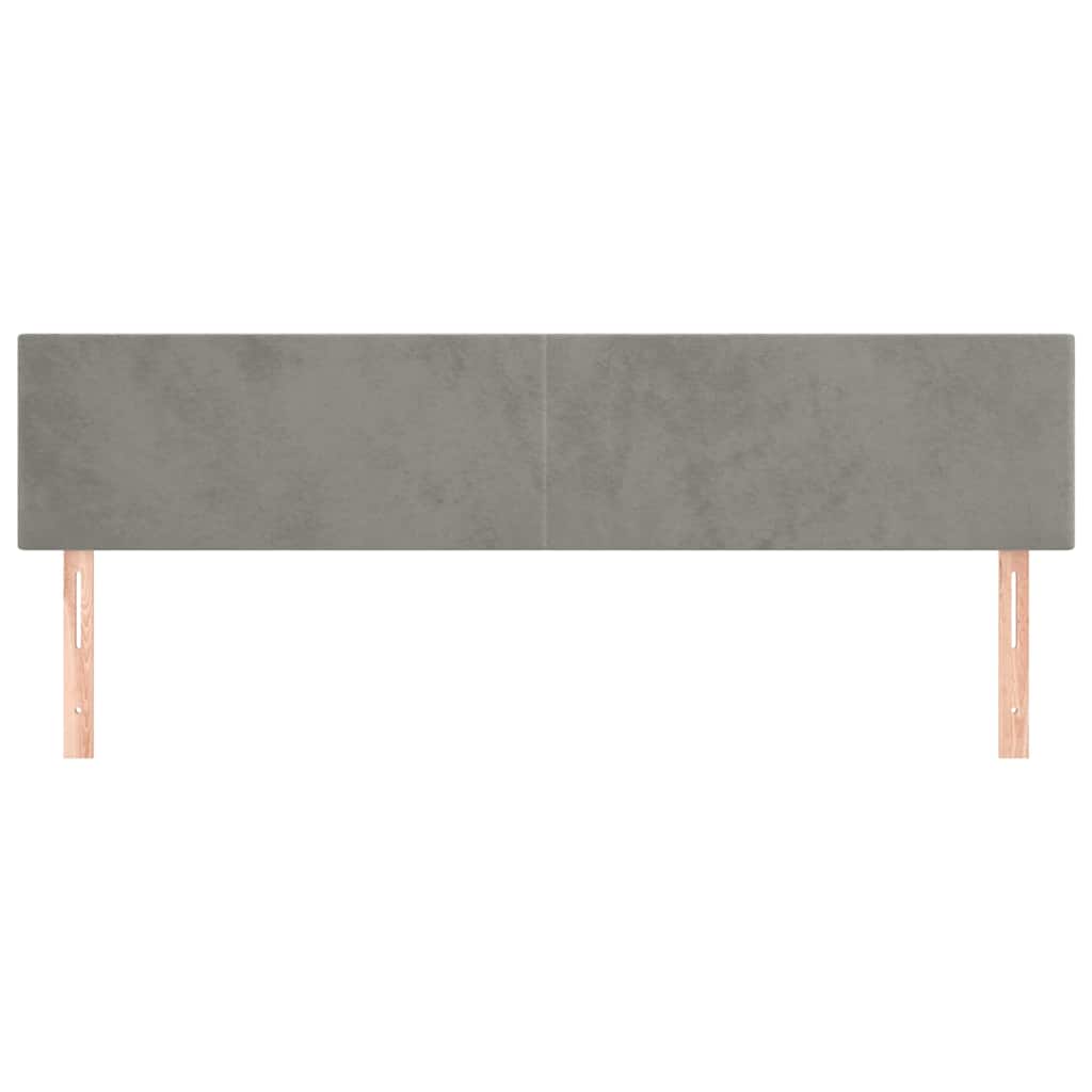 Vidaxl hoofdborden 2 st 90x5x78 88 cm fluweel lichtgrijs