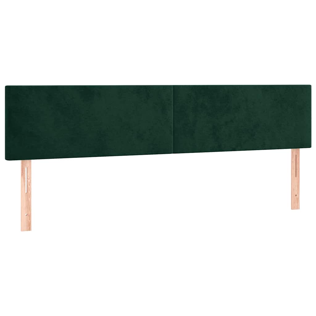 Vidaxl hoofdborden 2 st 90x5x78 88 cm fluweel donkergroen