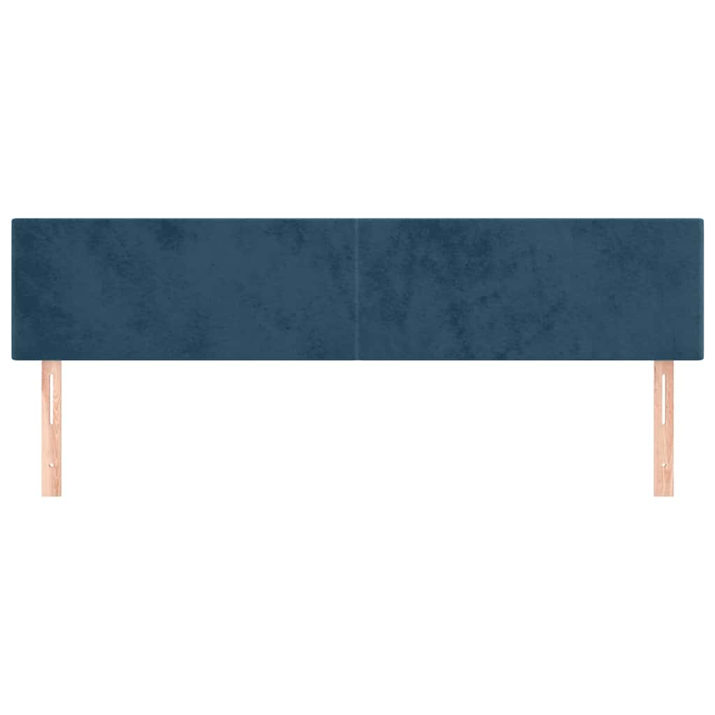 Vidaxl hoofdborden 2 st 90x5x78 88 cm fluweel donkerblauw