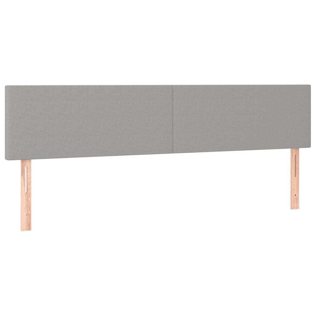 Vidaxl hoofdborden 2 st 100 x 5 x 78 88 cm stof lichtgrijs