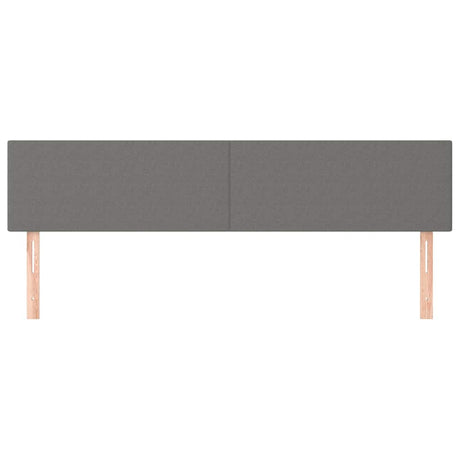 Vidaxl hoofdborden 200x5x78 88 cm stof donkergrijs