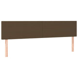 Vidaxl hoofdborden 2 st 100x5x78 88 cm stof donkerbruin
