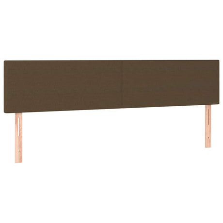 Vidaxl hoofdborden 200x5x78 88 cm stof donkerbruin