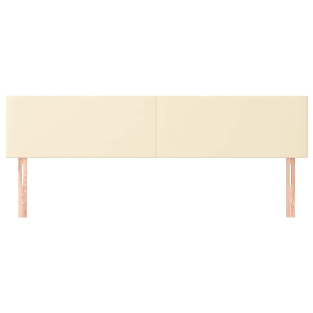 Vidaxl hoofdborden 2 st 100x5x78 88 cm kunstleer crèmekleurig