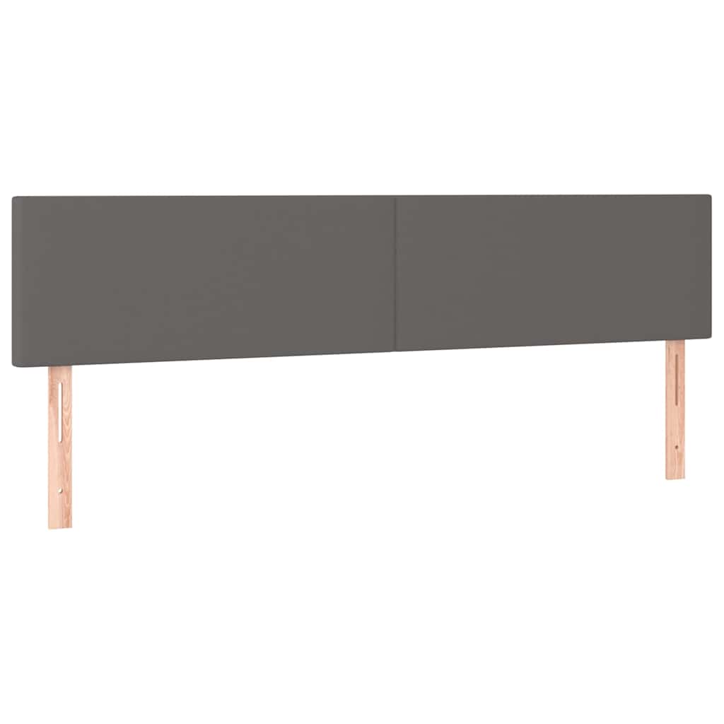 Vidaxl hoofdborden 2 st 100x5x78 88 cm kunstleer grijs