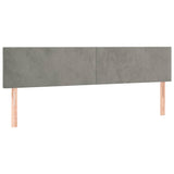 Vidaxl hoofdborden 2 st 100 x 5 x 78 88 cm fluweel lichtgrijs