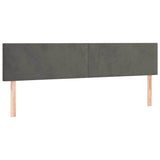 Vidaxl hoofdborden 2 st 100x5x78 88 cm fluweel donkergrijs