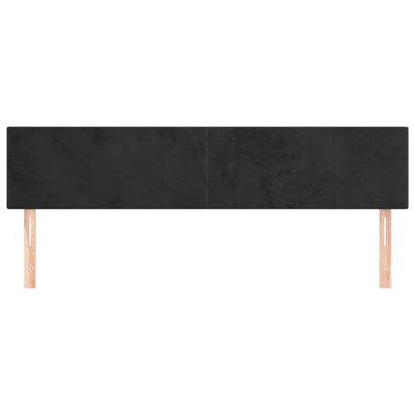 Vidaxl hoofdborden 200x5x78 88 cm fluweel zwart