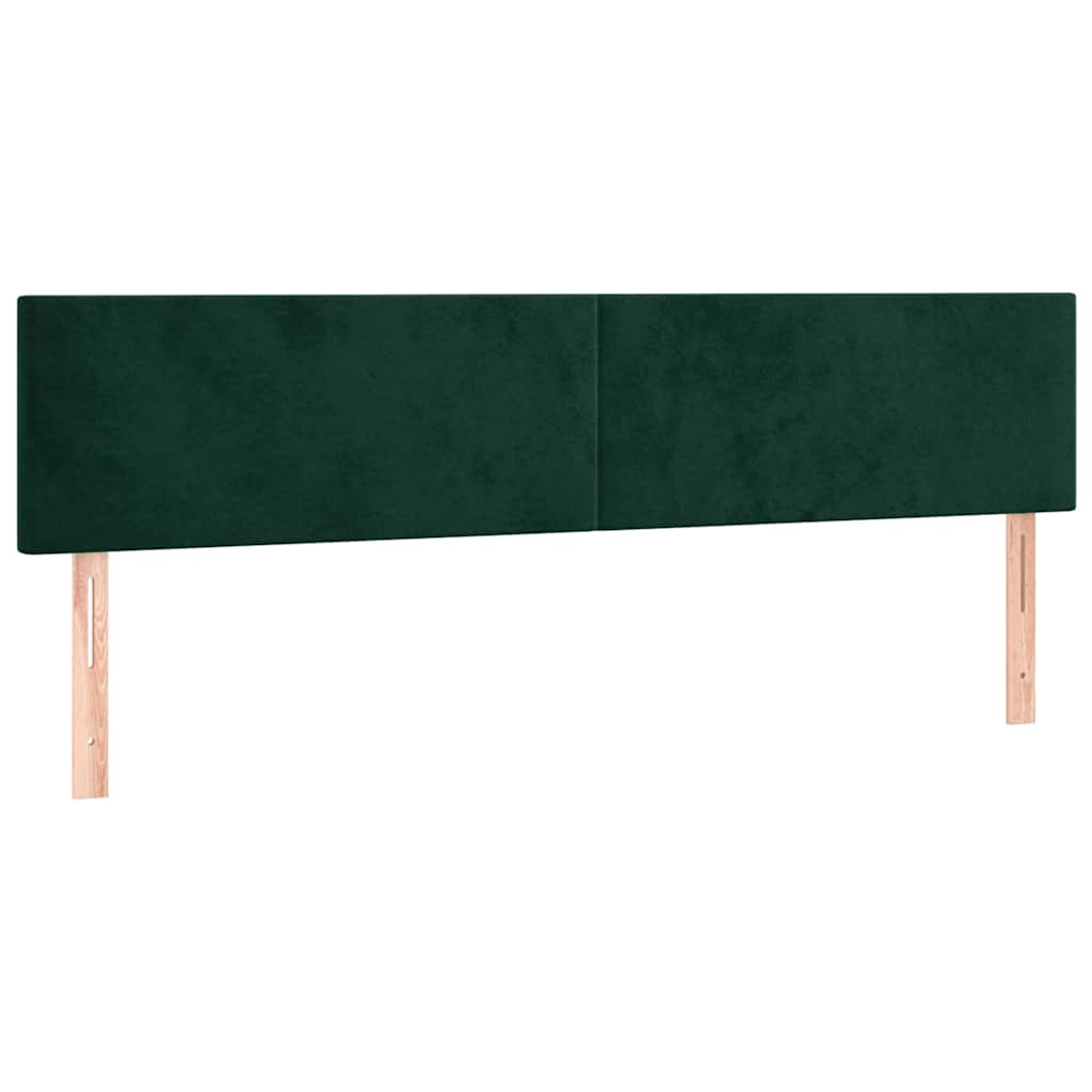 Vidaxl hoofdborden 2 st 100x5x78 88 cm fluweel donkergroen