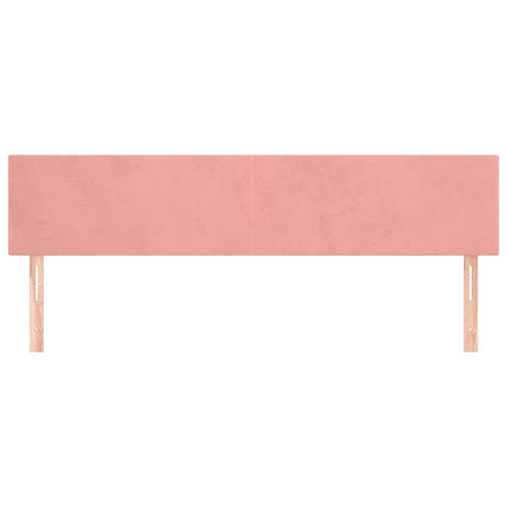 Vidaxl hoofdborden 200x5x78 88 cm fluweel roze
