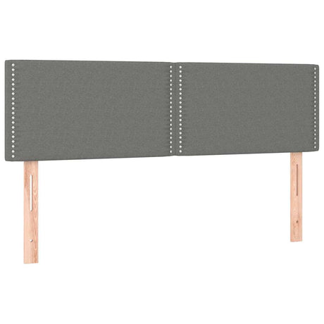 Vidaxl hoofdborden 144x5x78 88 cm stof donkergrijs