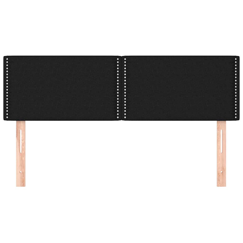 Vidaxl hoofdborden 2 st 72x5x78 88 cm stof zwart
