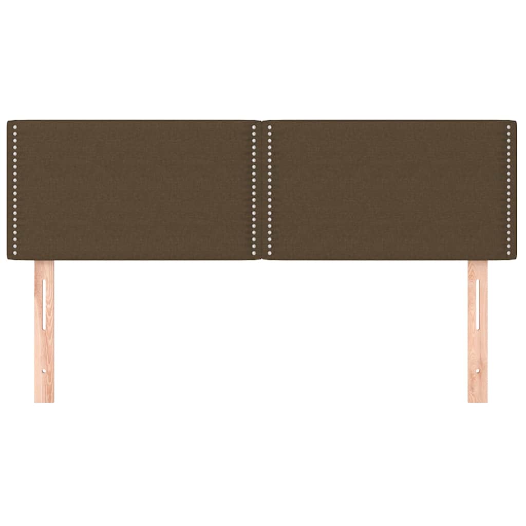 Vidaxl hoofdborden 2 st 72x5x78 88 cm stof donkerbruin