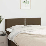 Vidaxl hoofdborden 2 st 72x5x78 88 cm stof donkerbruin