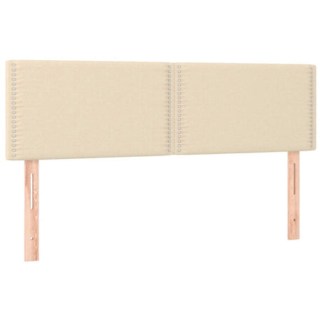 Vidaxl hoofdborden 144x5x78 88 cm stof crèmekleurig
