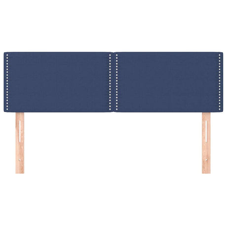 Vidaxl hoofdborden 144x5x78 88 cm stof blauw