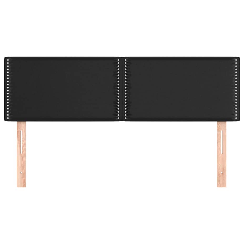 Vidaxl hoofdbordem 2 st 72x5x78 88 cm kunstleer zwart