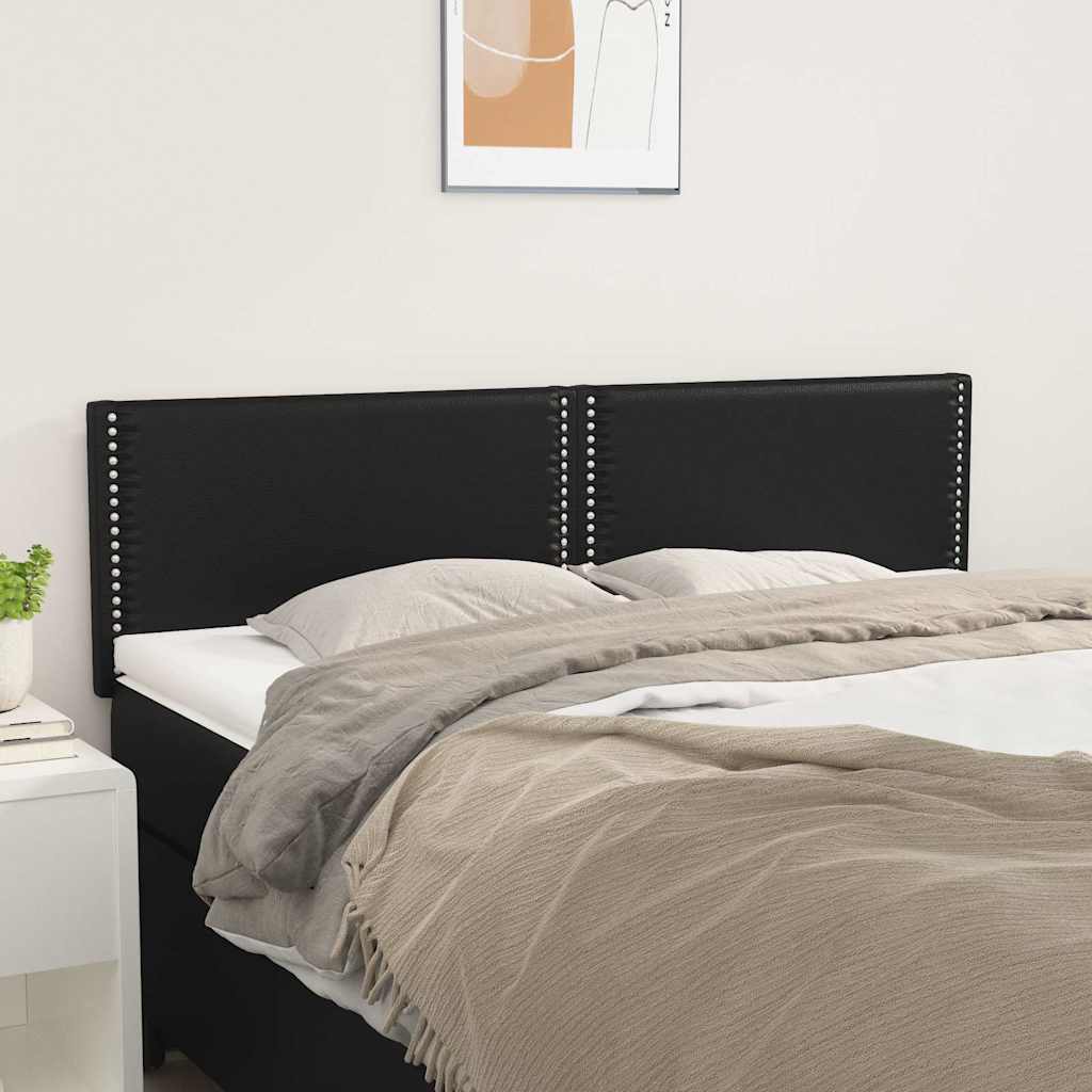 Vidaxl hoofdbordem 2 st 72x5x78 88 cm kunstleer zwart