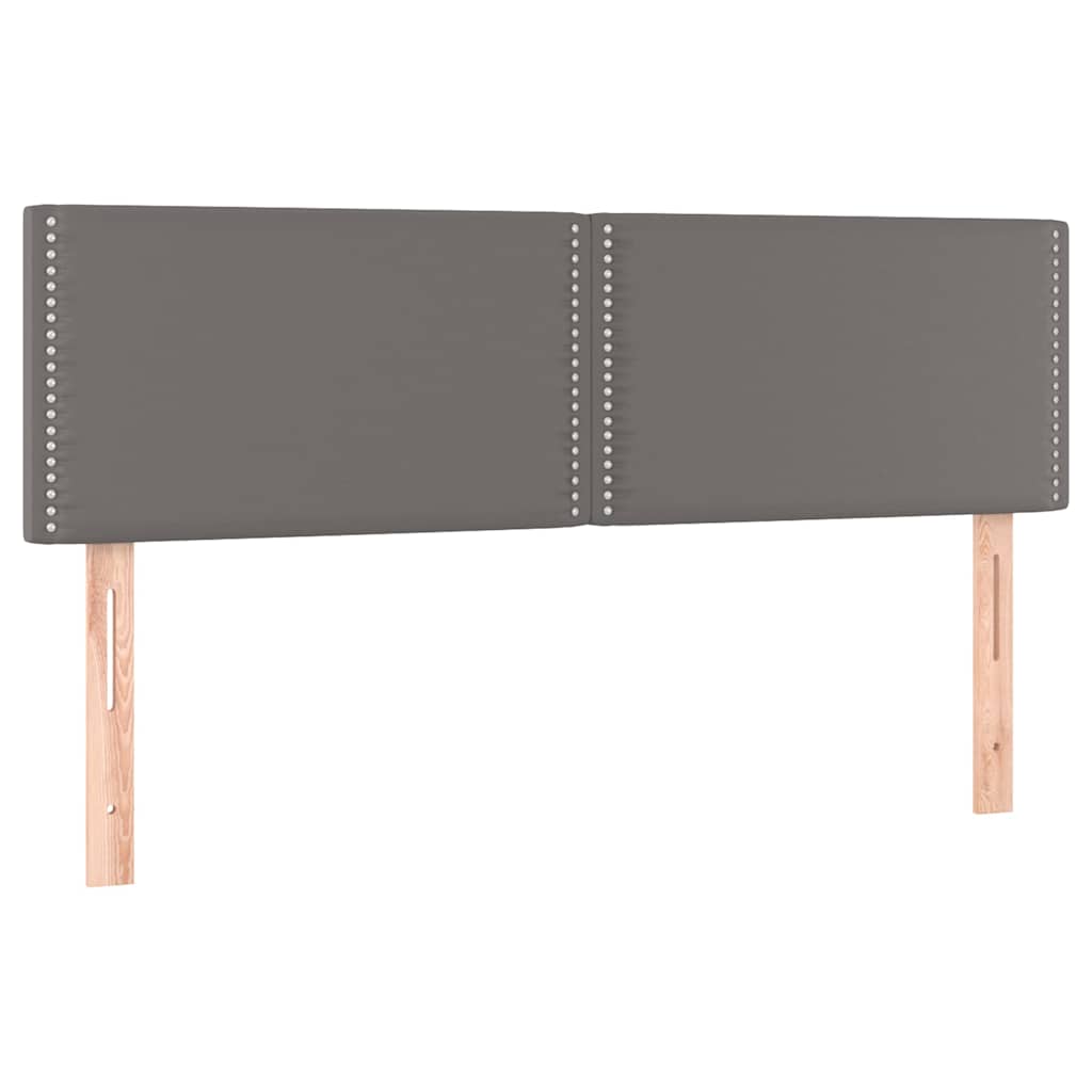 Vidaxl hoofdborden 2 st 72x5x78 88 cm kunstleer grijs