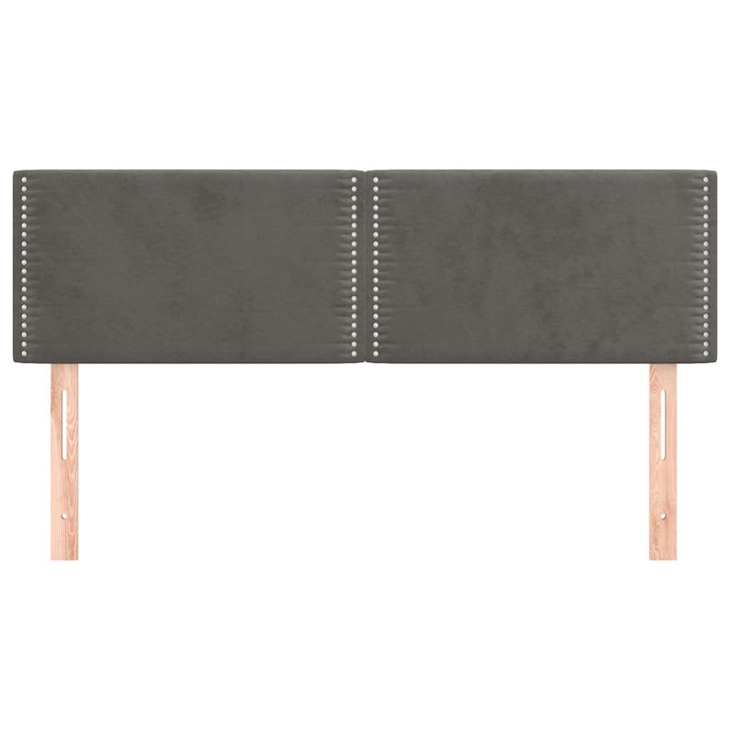 Vidaxl hoofdborden 2 st 72x5x78 88 cm fluweel donkergrijs