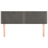 Vidaxl hoofdborden 2 st 72x5x78 88 cm fluweel donkergrijs
