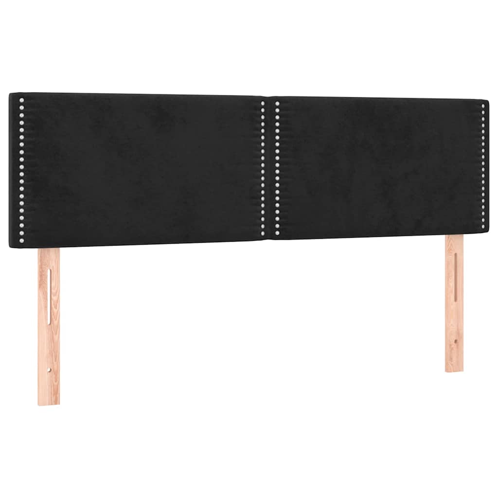 Vidaxl hoofdborden 2 st 72x5x78 88 cm fluweel zwart